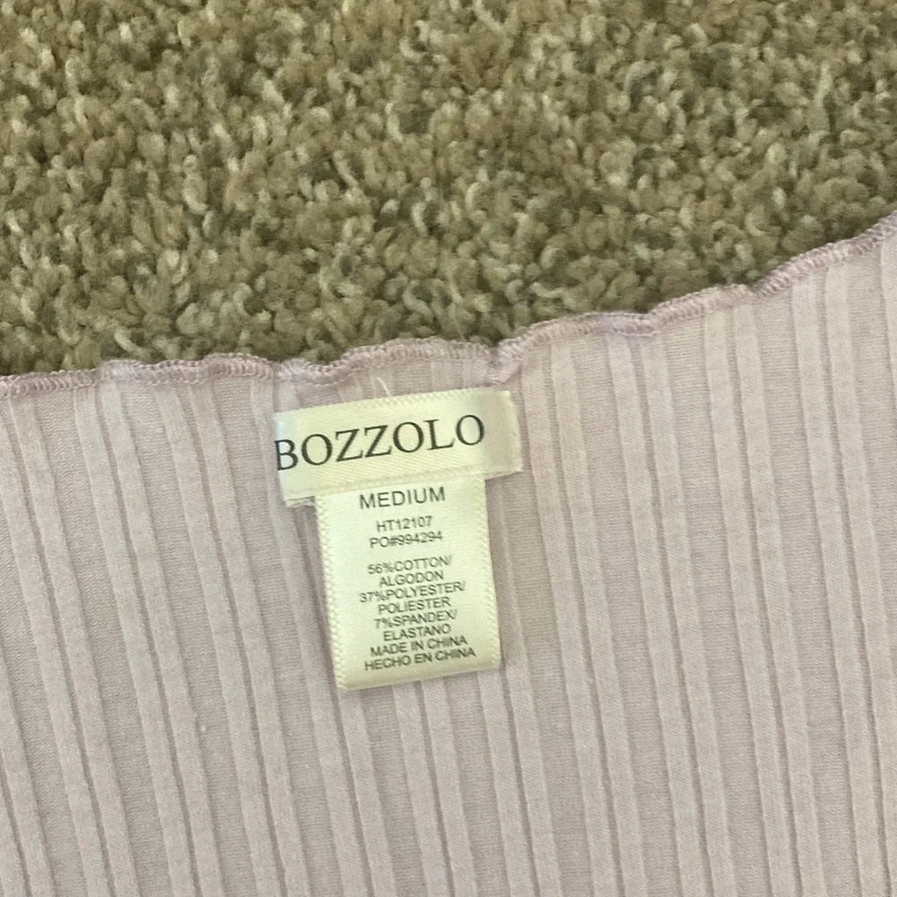 Bozzolo Lilac Ribbed Top - Picture 2 of 3